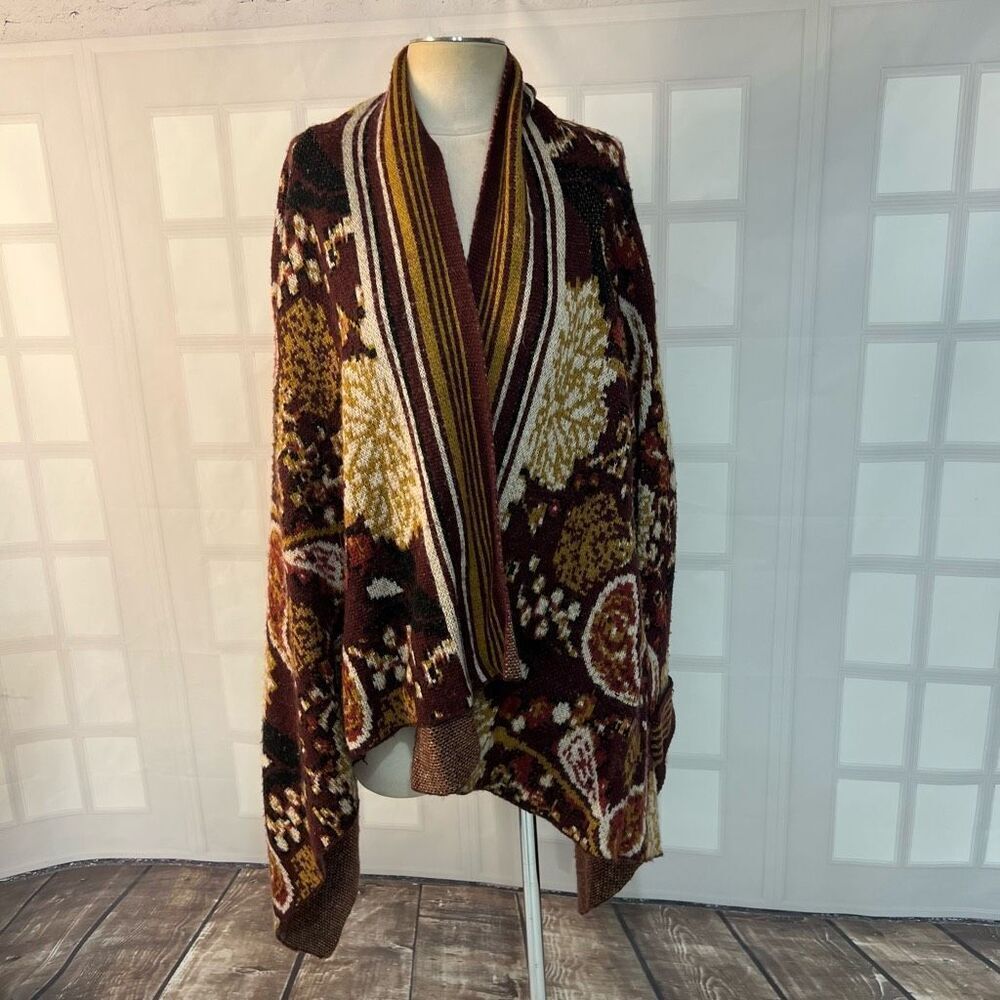 I Jeans by Buffalo Multicolor Embroidered Cardigan Size Medium